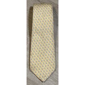 Vineyard Vines Men's Tie Yellow Sailboats 100% Silk Made in USA 59” X 3.5”